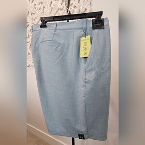 Men's Classic Golf Flat Front Green/Blue Shorts. Moisture Wicking. Sz 42"×9"